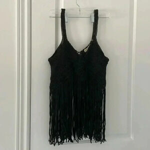 Fringe Black Top